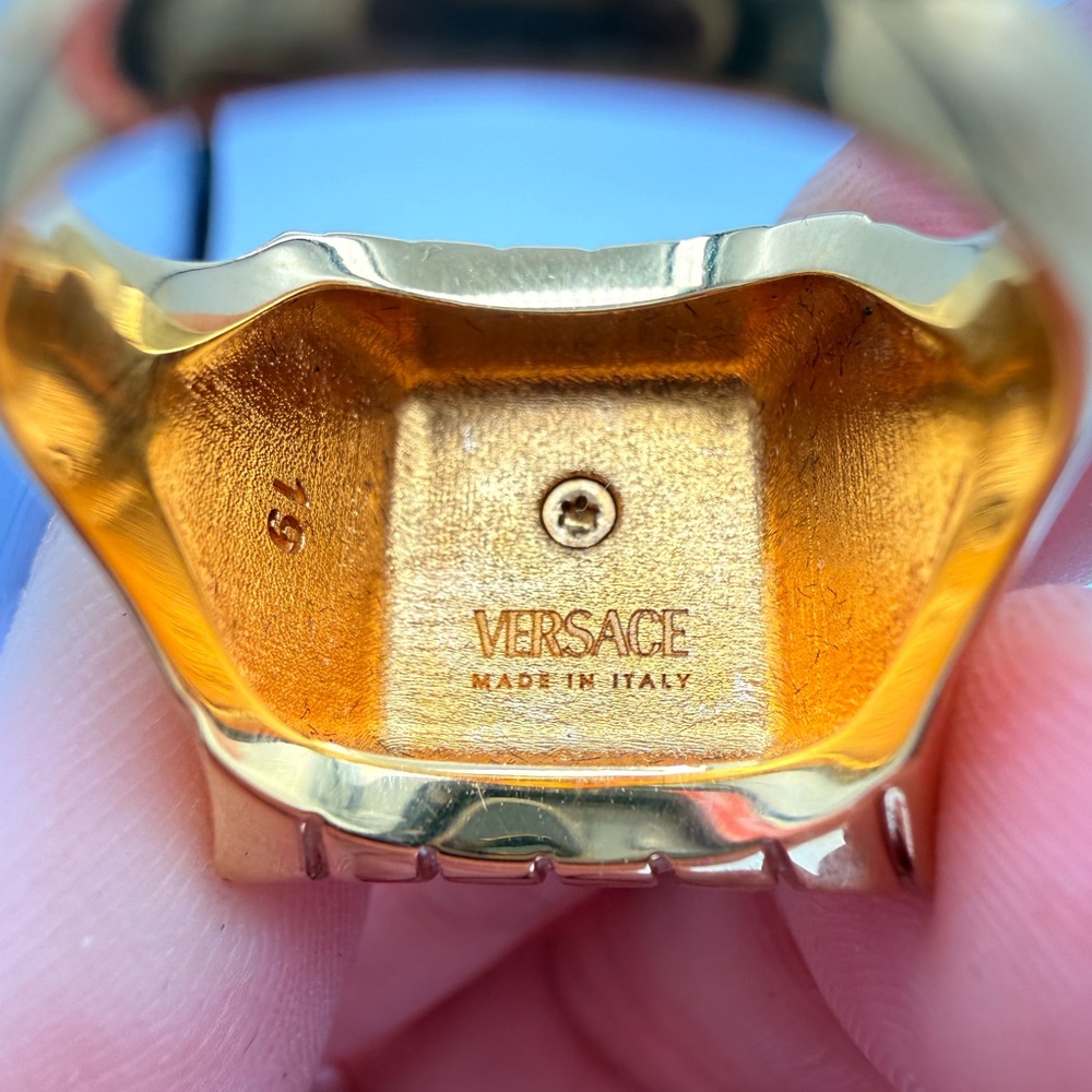 Versace Mixed Metal Statement Ring - image 3